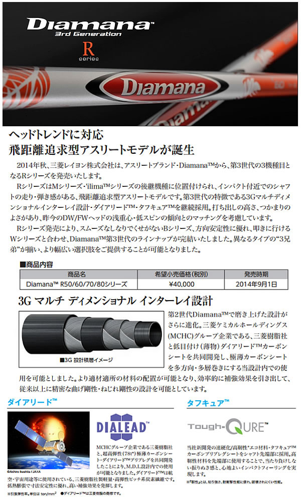 MITSUBISHI三菱Diamana R 第三代追求远距离木杆身_高球工坊